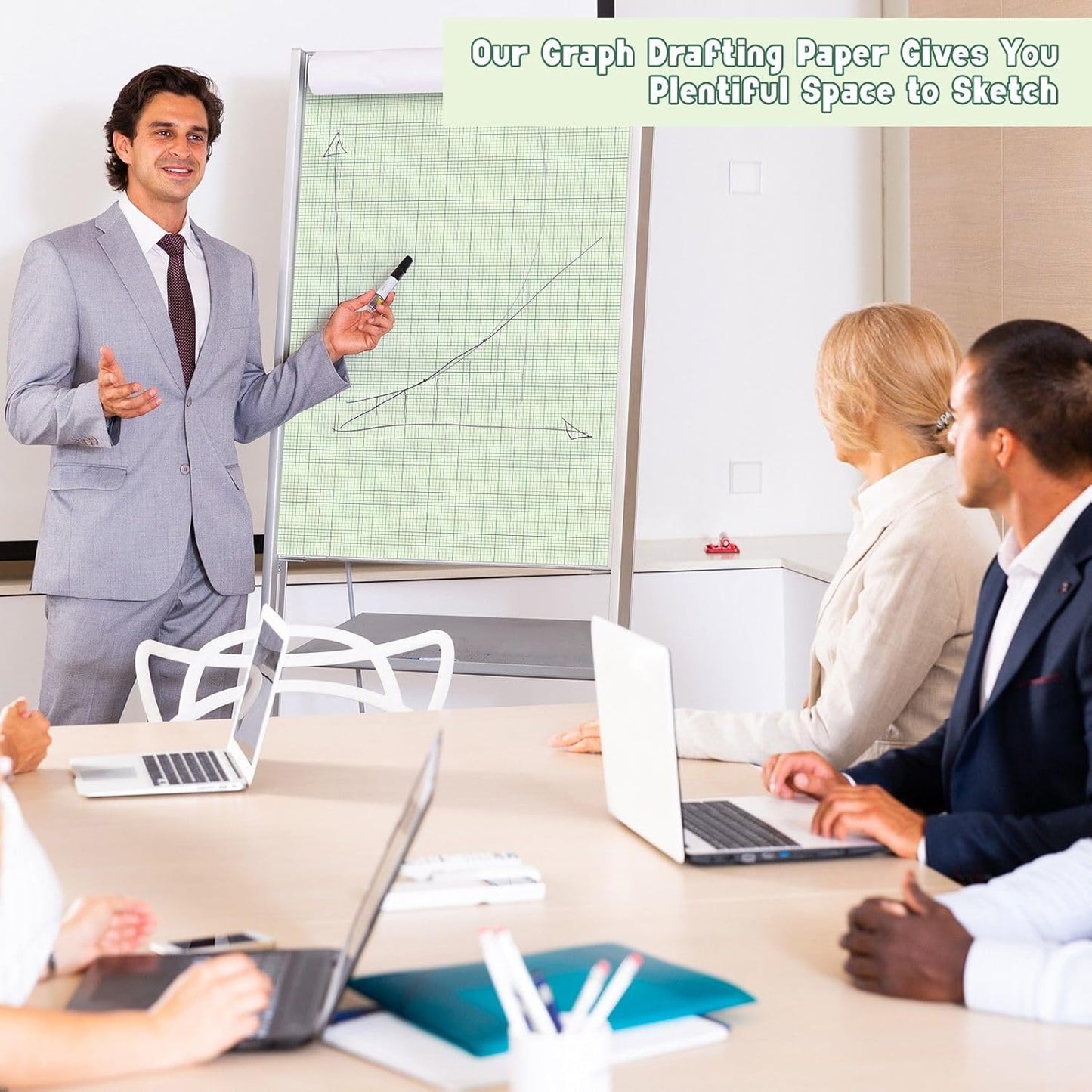 30 Pack 24" x 36" Large Graph Paper Bulk Graph Paper Pad Large Grid Paper Sheet Graph Paper Grid Paper Graph Paper for Drafting Engineering Blueprint Drawing Architect Designer Mathematician