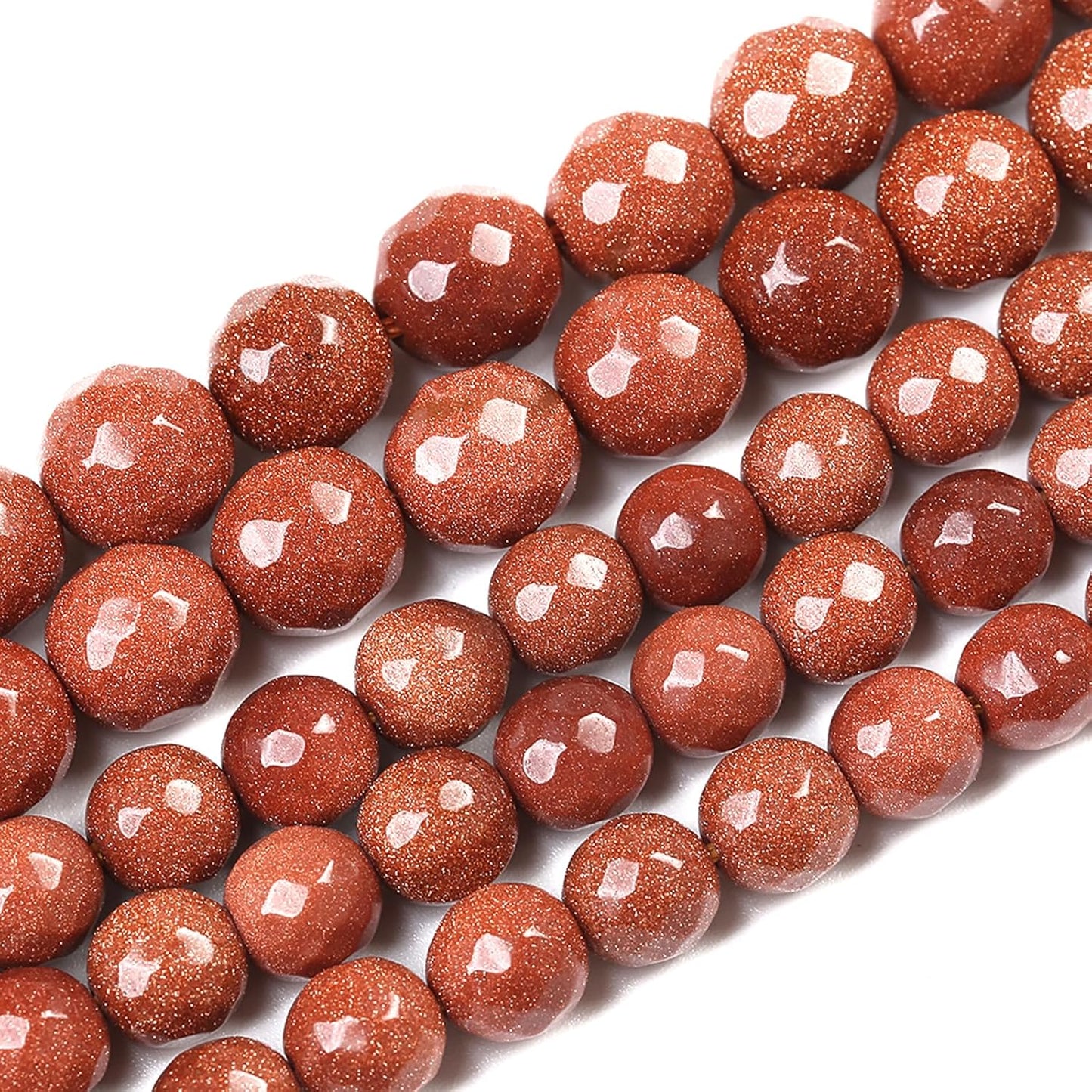 60pcs 6mm Natural Gold Sandstone Beads Faceted Stone Energy Healing Beads for Jewelry MakingDIY Bracelet Necklace Accessories 15" (6mm, Faceted Gold Sandstone)