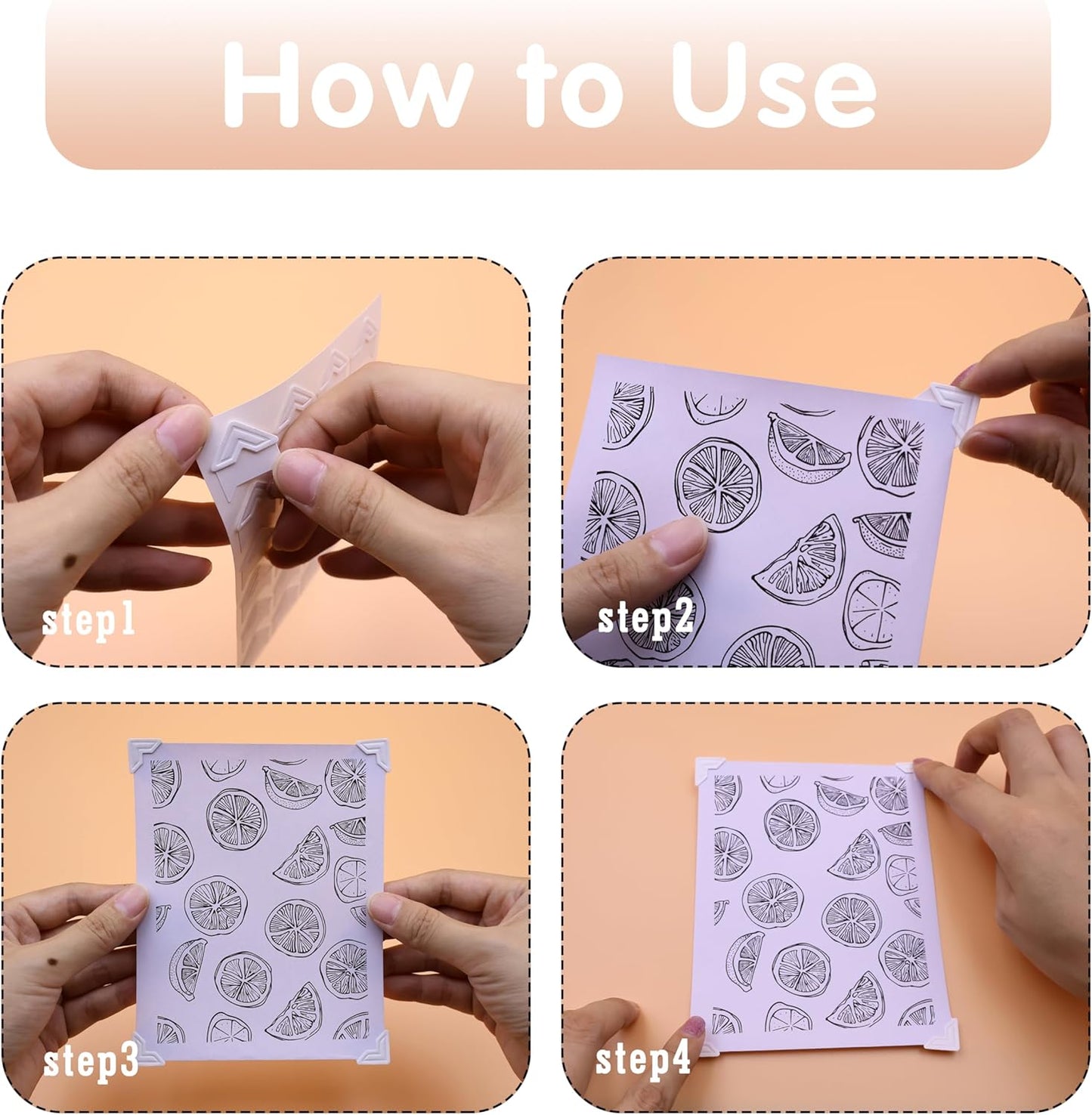 240 Pieces Photo Corners Self Adhesive Photo Corner Stickers, Picture Mounting Corners Acid Free Photo Corner for DIY Scrapbook, Album, Picture Frames, Journal Supplies (White)