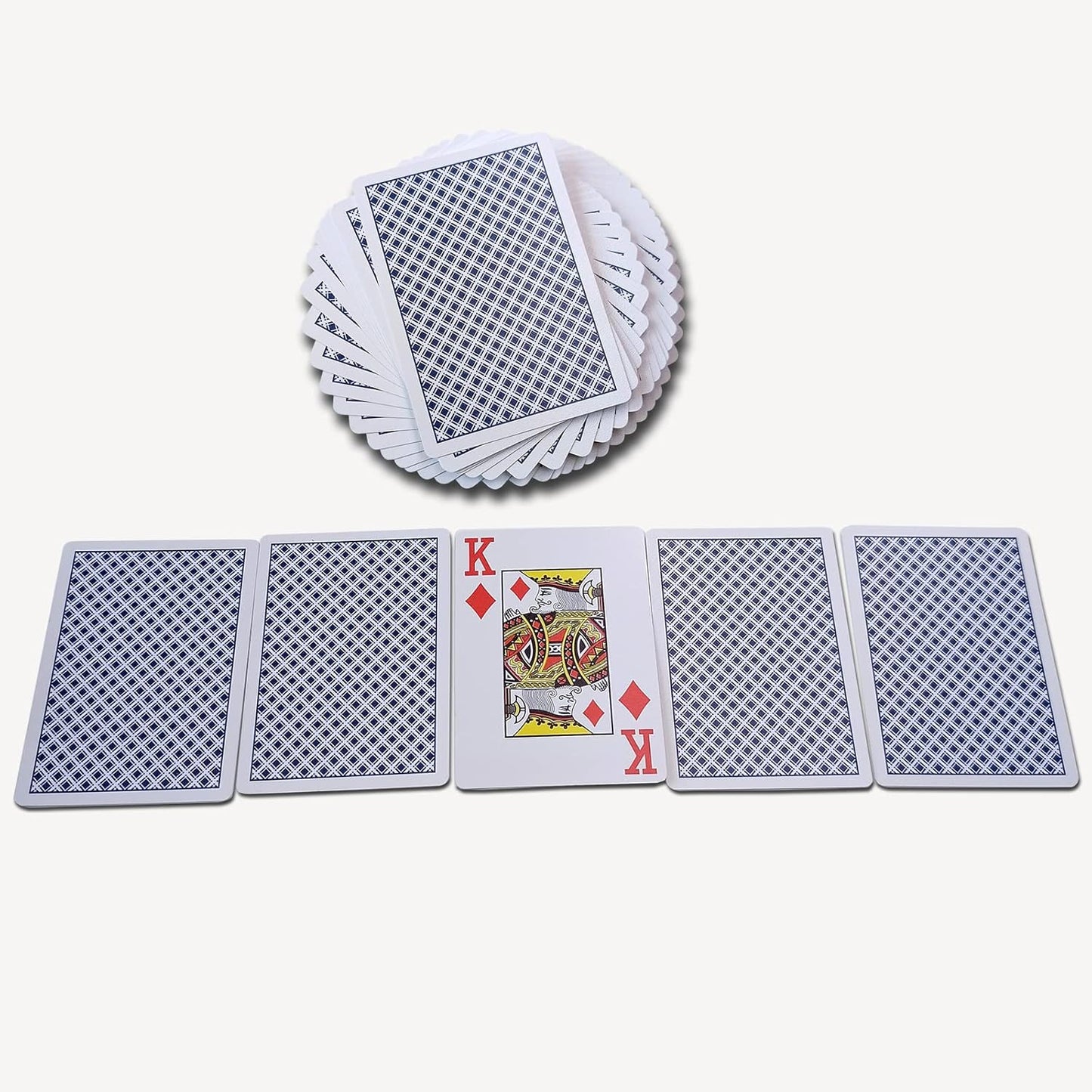 Plastic Playing Cards, Real Poker Size, Casino Quality, Jumbo Index, Waterproof & Washable, Perfect for Texas Hold’em Poker, 1 Blue Deck