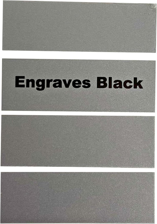 Blank Metal Plates for Laser Engraving - 4 Pack | Aluminum Sheets 0.020" Thick | CO2, Diode, Fiber Laser Compatible | Multiple Sizes & Colors (Silver (engraves black), 3x11.25 inch)