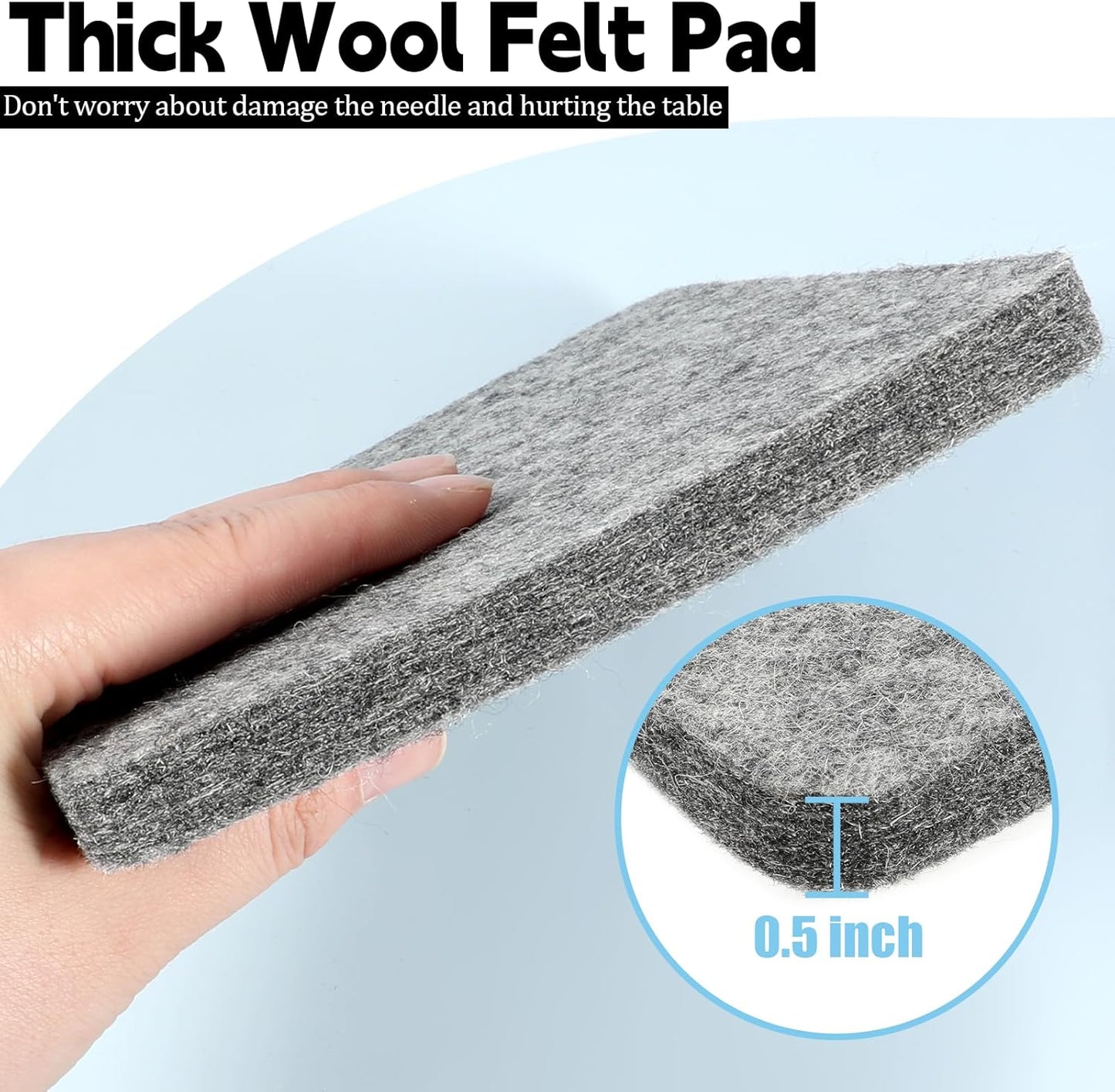 Needle Felting Pad, Grey Sponge Pad, 6×6 in Needle Felting Mat for Any Wool Felting Supplies