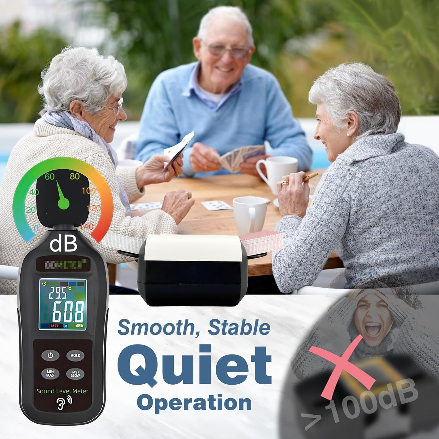 Rechargeable Automatic Card Shuffler,Auto & Manual Modes,1-2 Deck Capacity,Low Noise Design,Perfect for Poker, Rummy,Spades & All Card Games,Portable for Home, Travel, or Game Nights (Black)