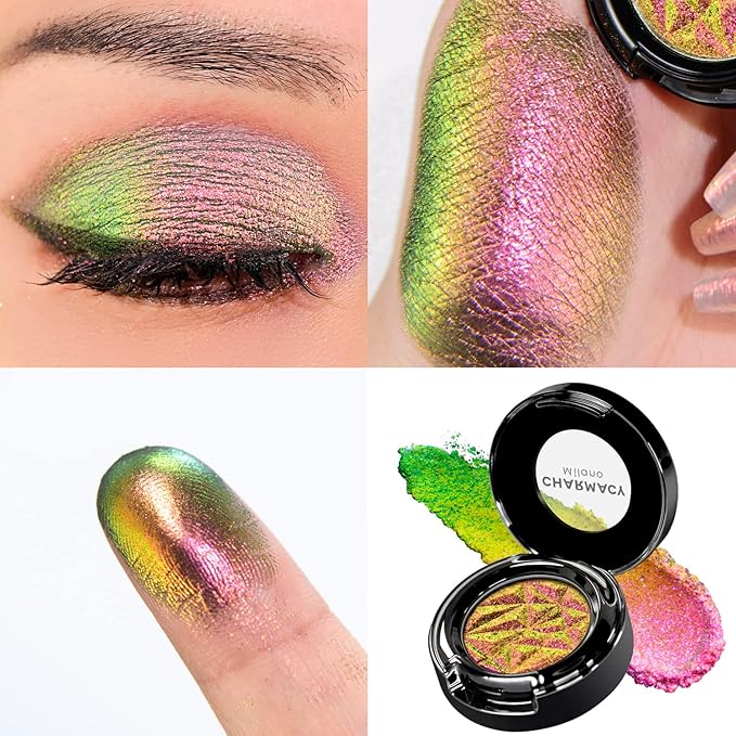 CHARMACY Duochrome Eyeshadow, Insane Shifters Chameleon Eyeshadow, Creates High-Impact, Metallic Eye Looks, 100% Vegan and Cruelty Free, 1.9g (#902)