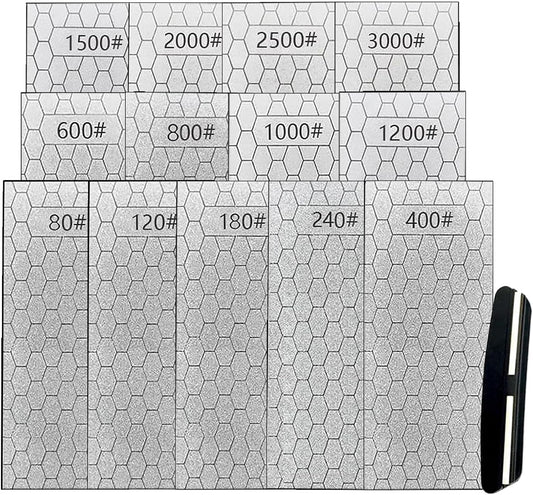 Diamond Sharpening Stone for 13 Pcs Diamond Plate Honing Stone for Kitchen Sharpening Dull Knives Grindstone