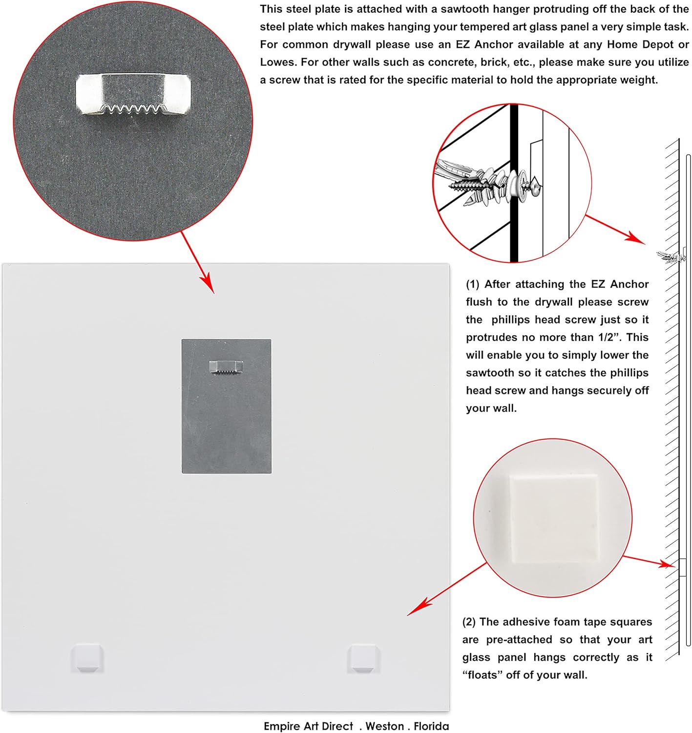 Empire Art Direct Frameless Free Floating Tempered Glass Panel Graphic Wall Art Ready to Hang, 24" x 24", Eucalyptus Bush 2