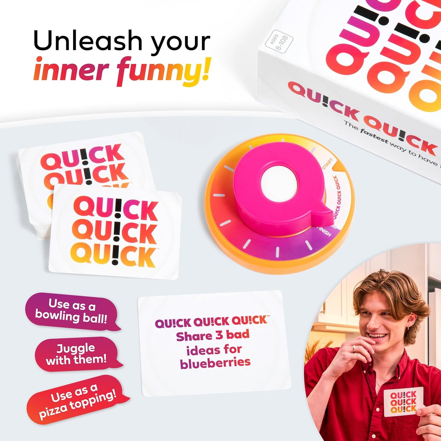 WHAT DO YOU MEME? Quick Quick Quick by Relatable, Unleash Your Inner Funny with The Ultimate Party Games for Friends and Family Game Night, The Fastest Way to Have Fun, Ages 8 to 108