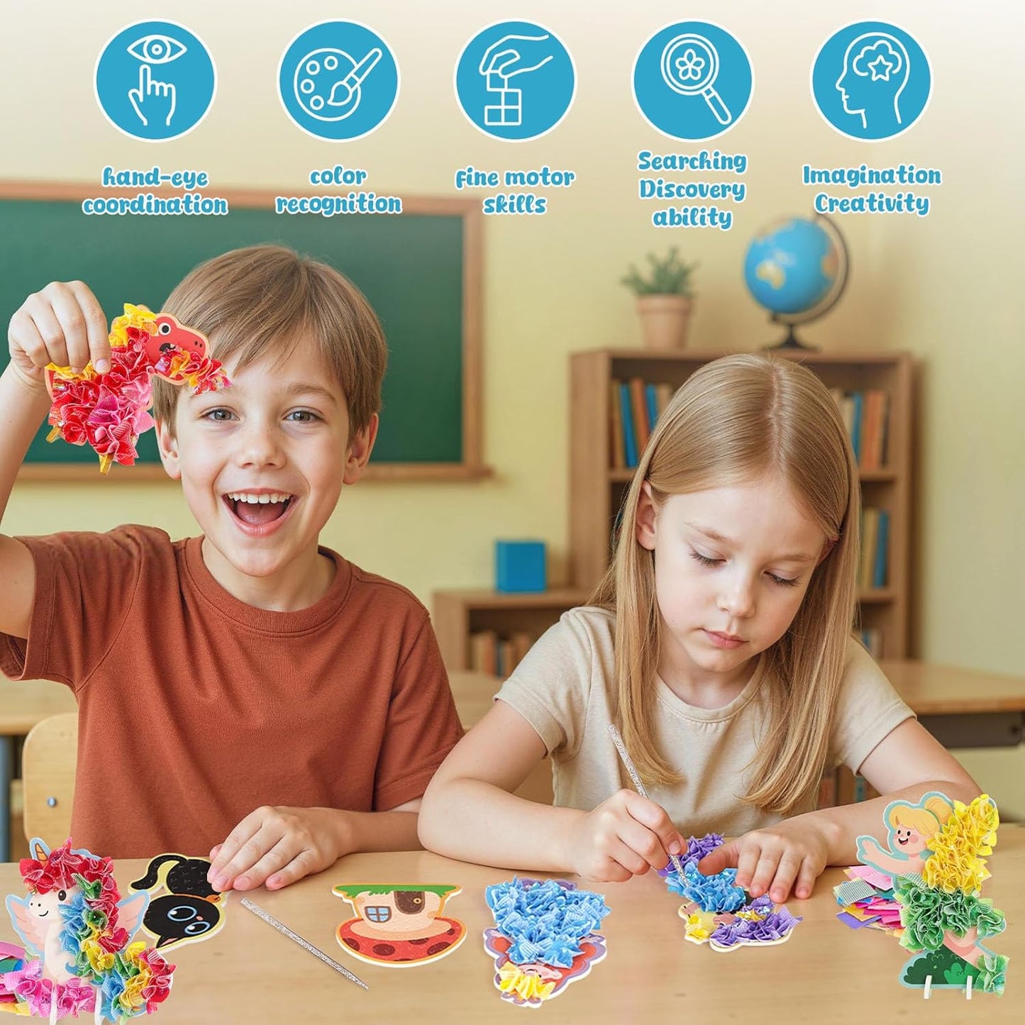 3 otters Poke in Art Poke in Art Kits for Girls Mermaid Gifts for Girls