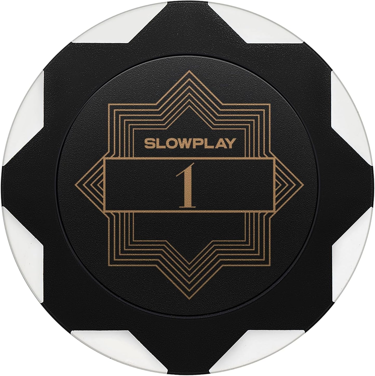 SLOWPLAY Nash Clay Poker Chips, 14 Grams Heavyweight Clay Composite, 40mm Large Chips in Bulk, Pack of 50 with Denomination of 1