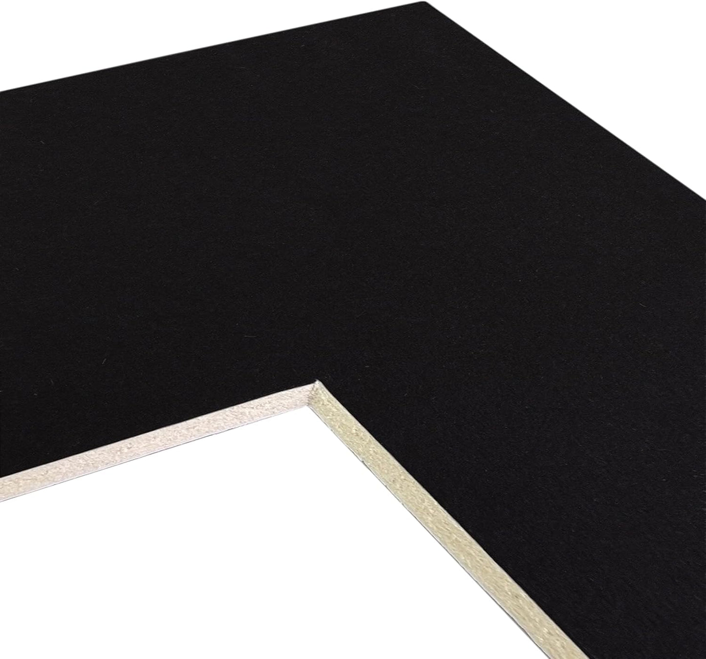 Craig Frames B221 Pre-cut Mat Board for 12x12 Print, 16x16, Smooth Black
