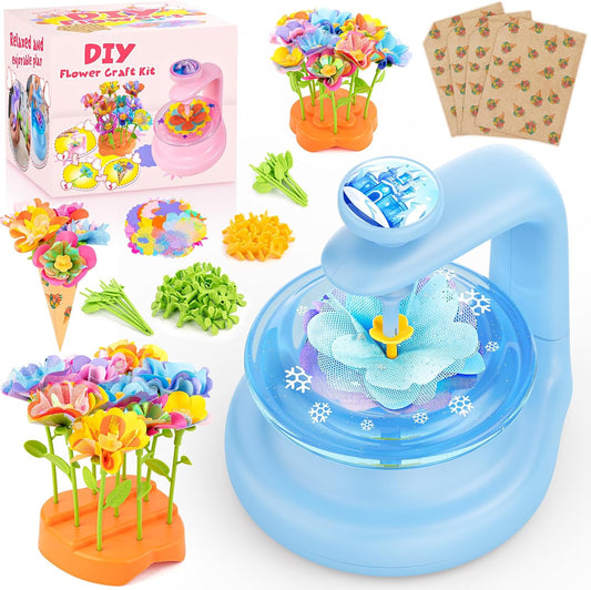 cosone Arts and Crafts Kits for Kids Age 3-12, Fabric Flower Bouquets Toys, DIY Craft Kits Toys for Kids, Ideal Gifts for Preschool Girls, Educational Handmade Frozen Toy for Girls Ages 3 4 5 6 7 8 9