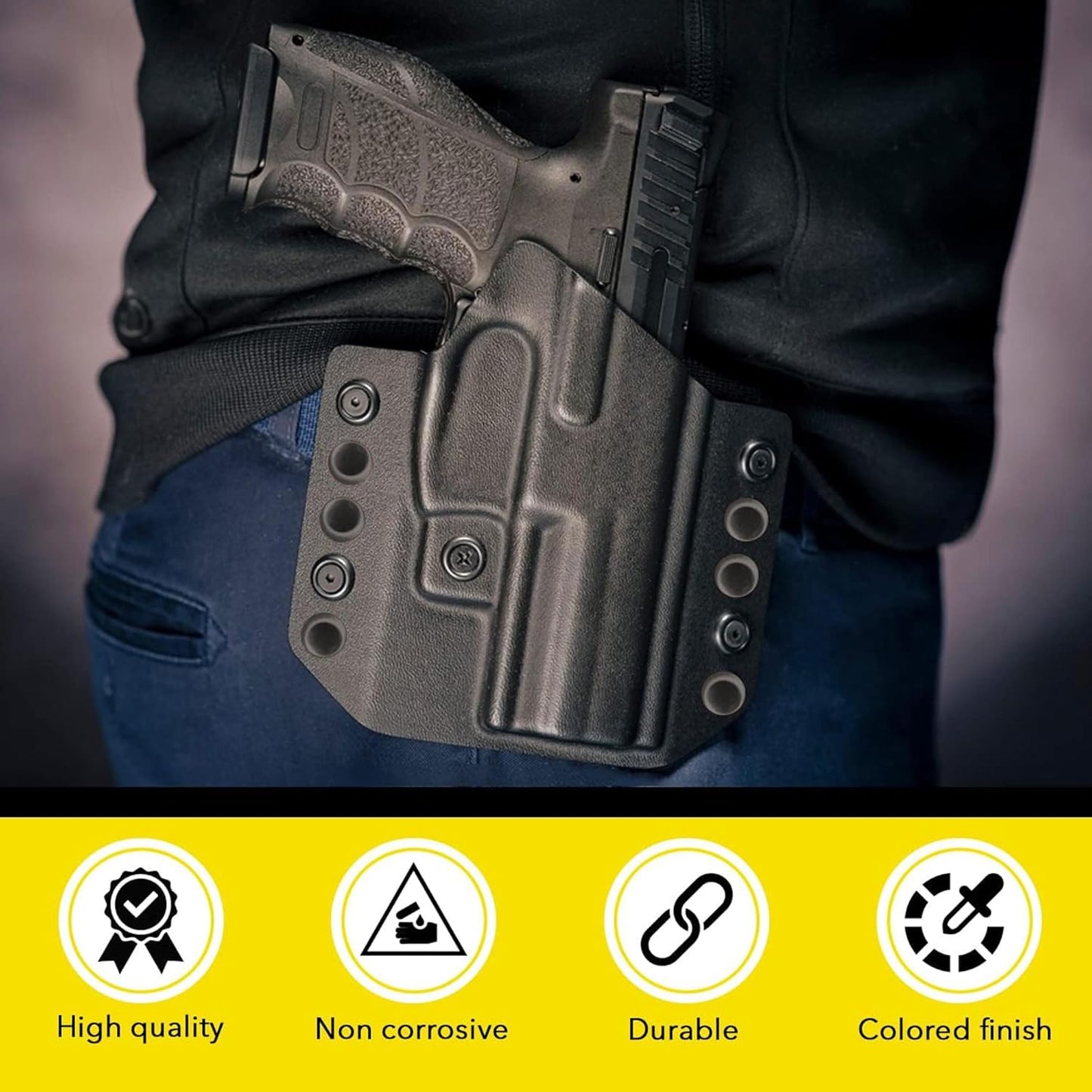 Kydex Rivets Eyelets, 8-8 1/4" Multicolored Grommet Eyelets for Tactical Holster Making, Knife Sheath Crafting, Fasteners for Custom DIY Kydex Projects (Set of 50)