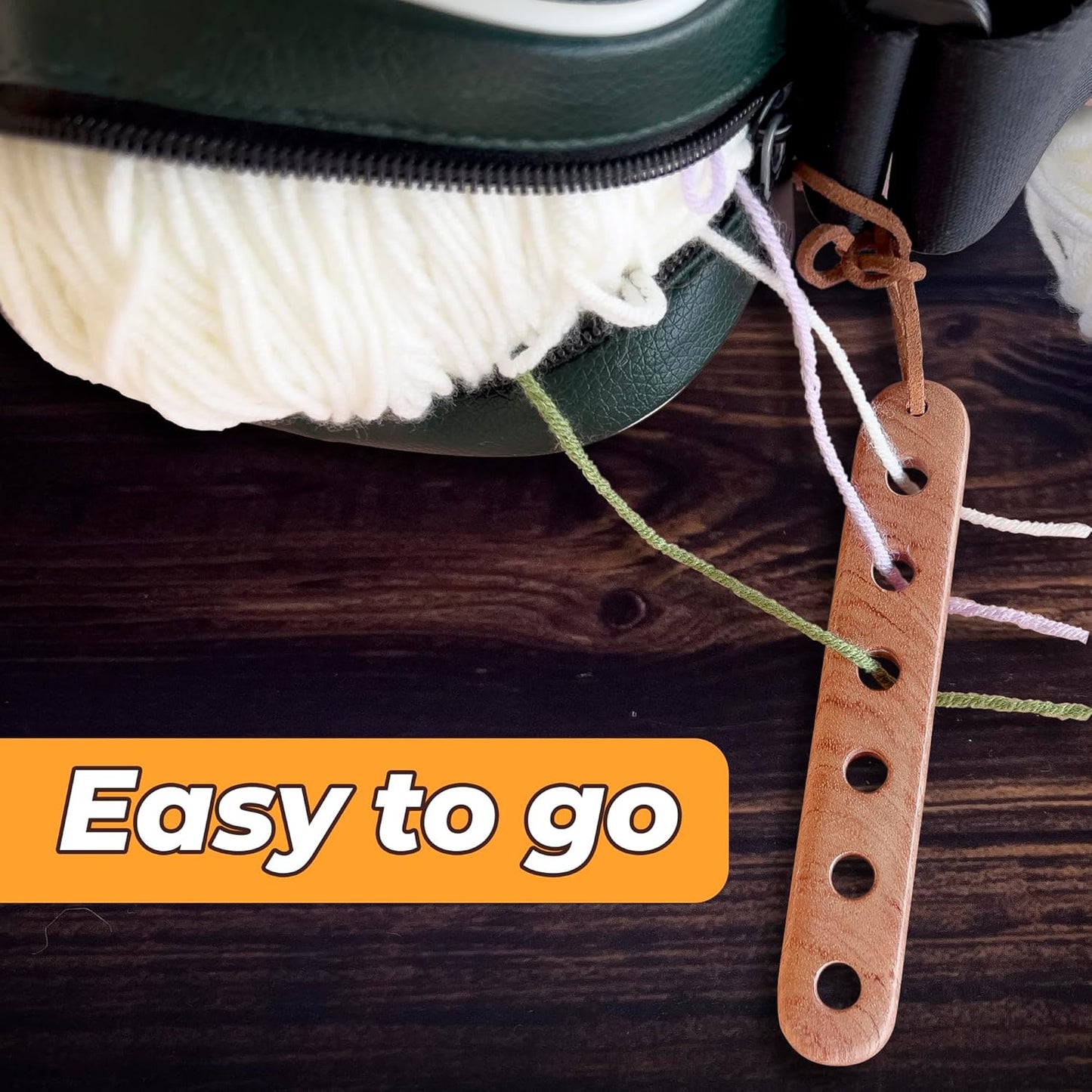 Savina Wooden Yarn Divider - Knitting Yarn Organizer, Yarn Splitter, Crochet Yarn Tender, Knitting On The Go - Makes Knitting & Crocheting with Multiple Colors Much Easier