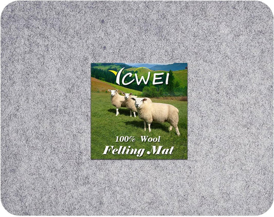 YCWEI YCWEI Needle Felting Pad,100% Natural Wool Needled Felting Mat, 5 x 6 x 1 inch Eco-Friendly Felting Block, Thick and Firm Needle Felting Base