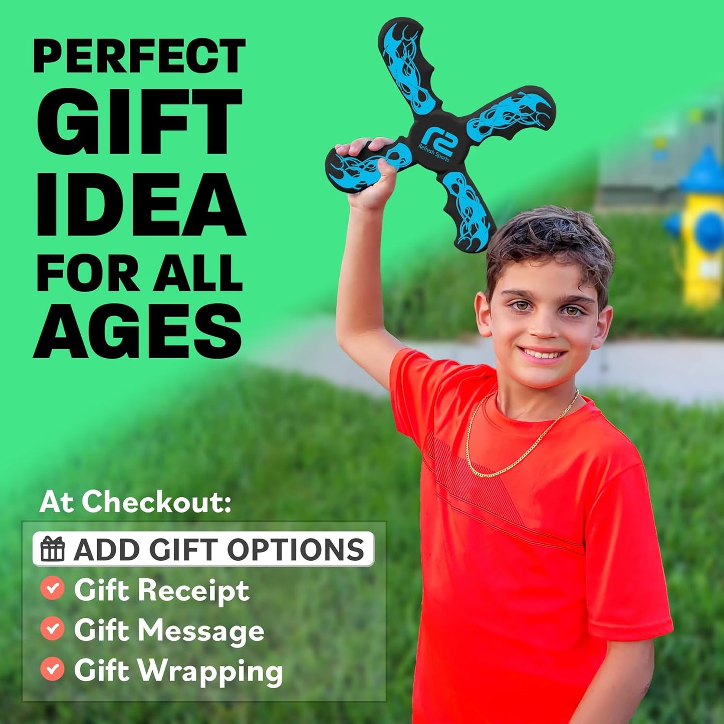 Outside Toys Boomerang For 5+ Year Boys Toys & Games - Soft Kid Toys Indoors or Outdoors - Toys For Kids Ages 4-8 - 5 Year Old Birthday Gift Cool Toddler Toys