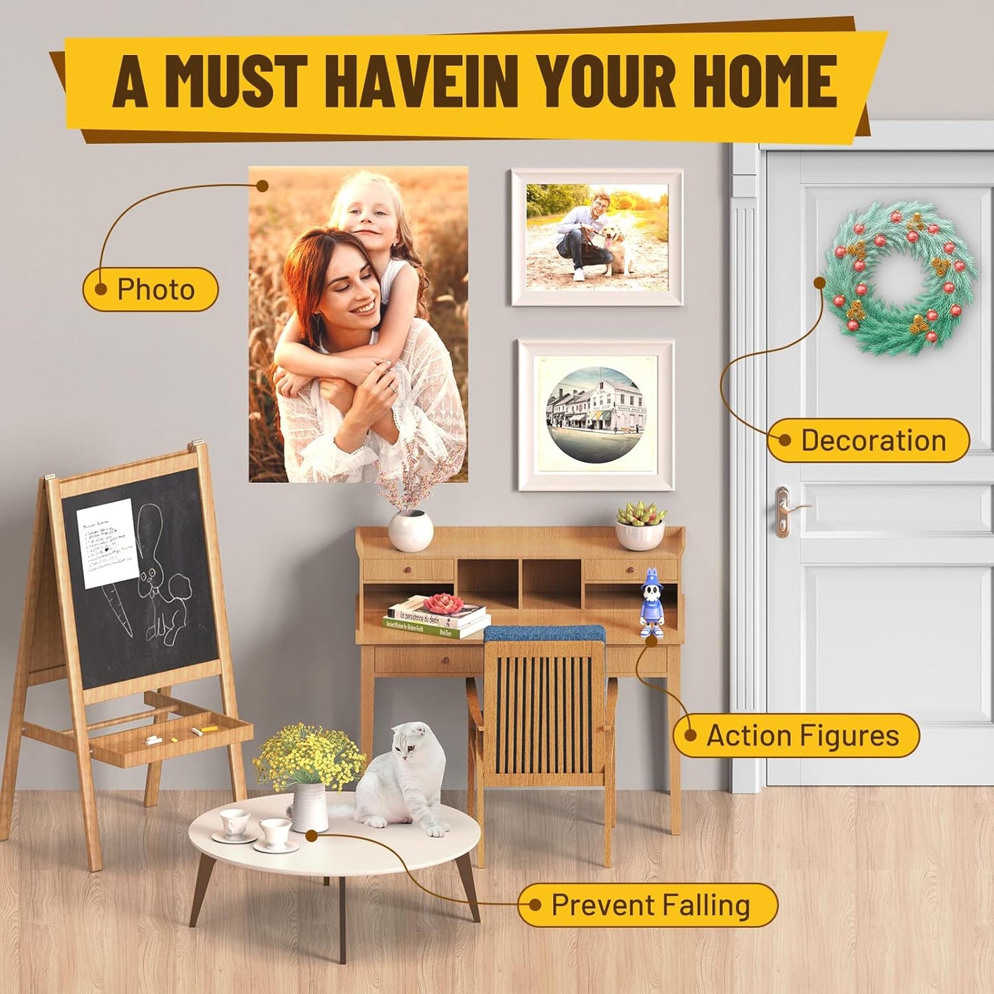 180 Pcs Removable Mounting Putty, Strong Double Sided Glue Adhesive Dots Clear Museum Sticky Tack for Action Figures Wall Hanging No Residue, 3/8"