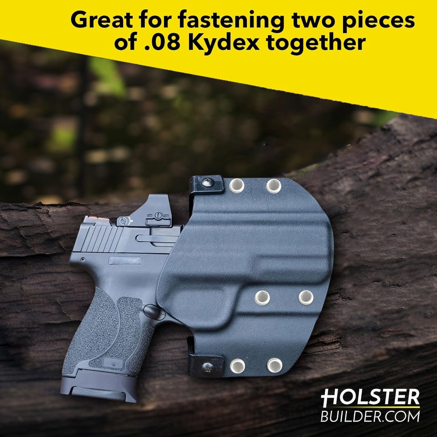 Kydex Rivets Eyelets, 8-8 1/4" Multicolored Grommet Eyelets for Tactical Holster Making, Knife Sheath Crafting, Fasteners for Custom DIY Kydex Projects (Set of 50)