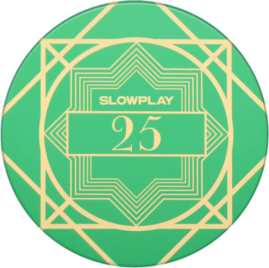 SLOWPLAY Nash Ceramic Poker Chips in Bulk, Casino Grade Ceramic 10-Gram Poker Chip for Texas Hold'em, 39mm Professional Chips Pack of 50 with Denomination of 25