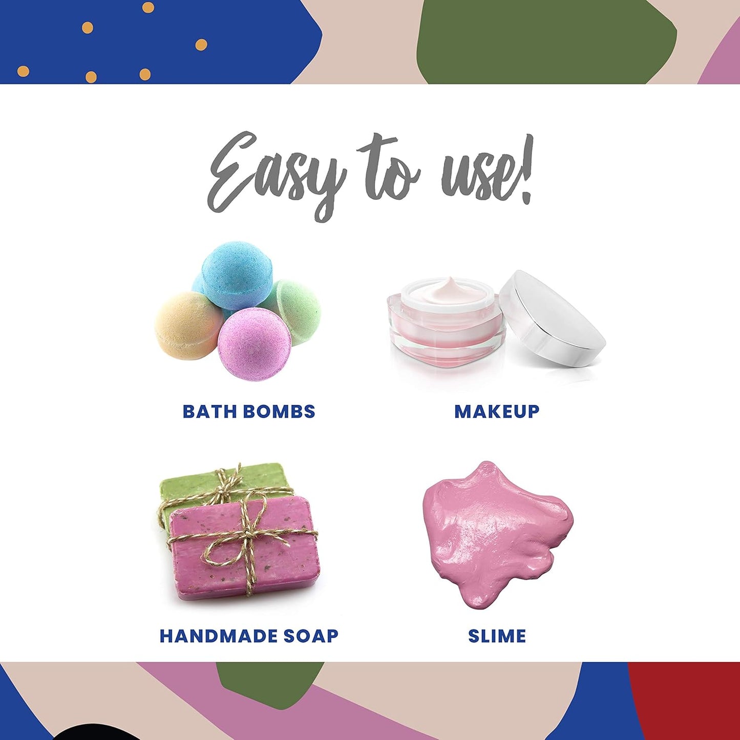 Pifito Oxide Pigment Colorants Sampler - 8 Beautiful Colors for Soap Making Supplies (.25 oz ea) - Red, Blue, Yellow, Pink, Green, Brown, Black, Violet - Bath Bombs Coloring Powder