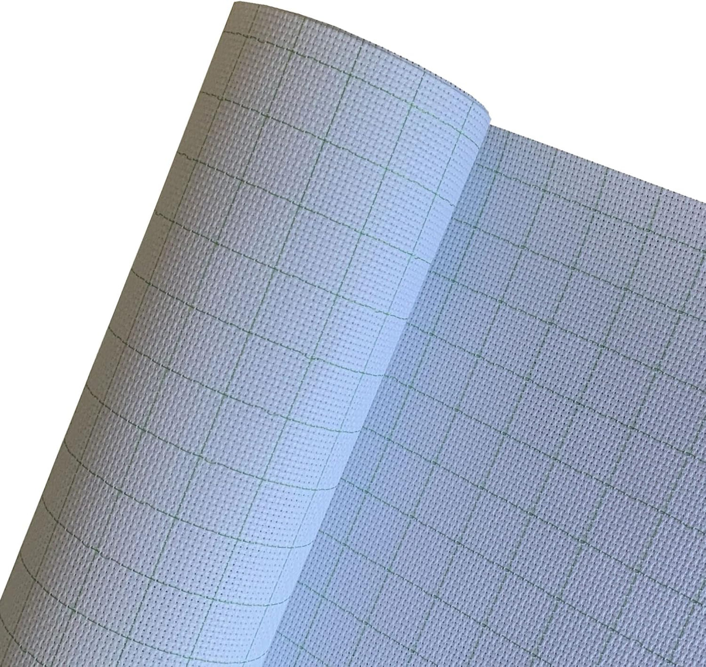 14CT Easy Count Thread Grid Aida Cloth Embroidery Cross Stitch Fabric, Green Grid, W29 x L39