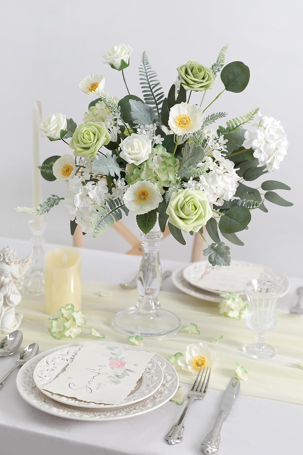 Serra Flora Artificial Greenery Spray Box Set(Pack of 64pcs) with 8 Kinds of Wedding Bouquet Filler Table Centerpieces and Floral Arrangement