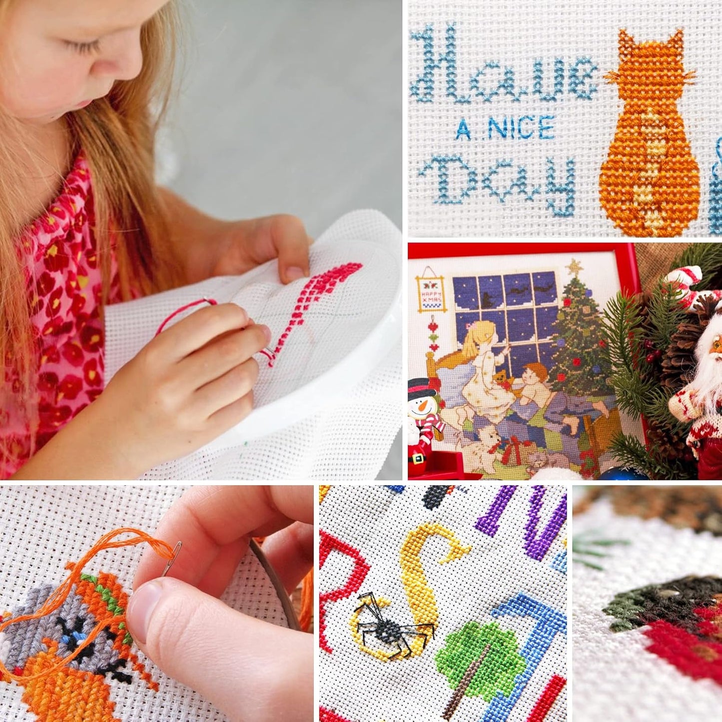 Cross Stitch Aida Fabric 18 Count, 59 by 39 Inch Large Size, Classic Reserve Cross Stitch Aida Cloth for Home DIY Embroidery Decoration