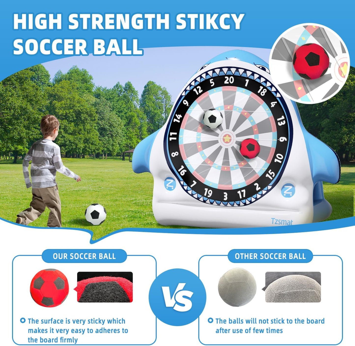 Inflatable Game Outdoor Giant Dartboard for Soccer Large Carnival Games Giant Outdoor Game-Fun Sports Games for Kids Adults, Backyard, Garden, Party, Summer Outdoor Play