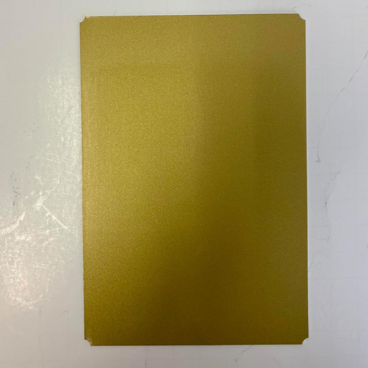 Blank Metal Plates for Laser Engraving - 4 Pack | Aluminum Sheets 0.020" Thick | CO2, Diode, Fiber Laser Compatible | Multiple Sizes & Colors (Gold (engraves black), 4.25x6.25 inch)