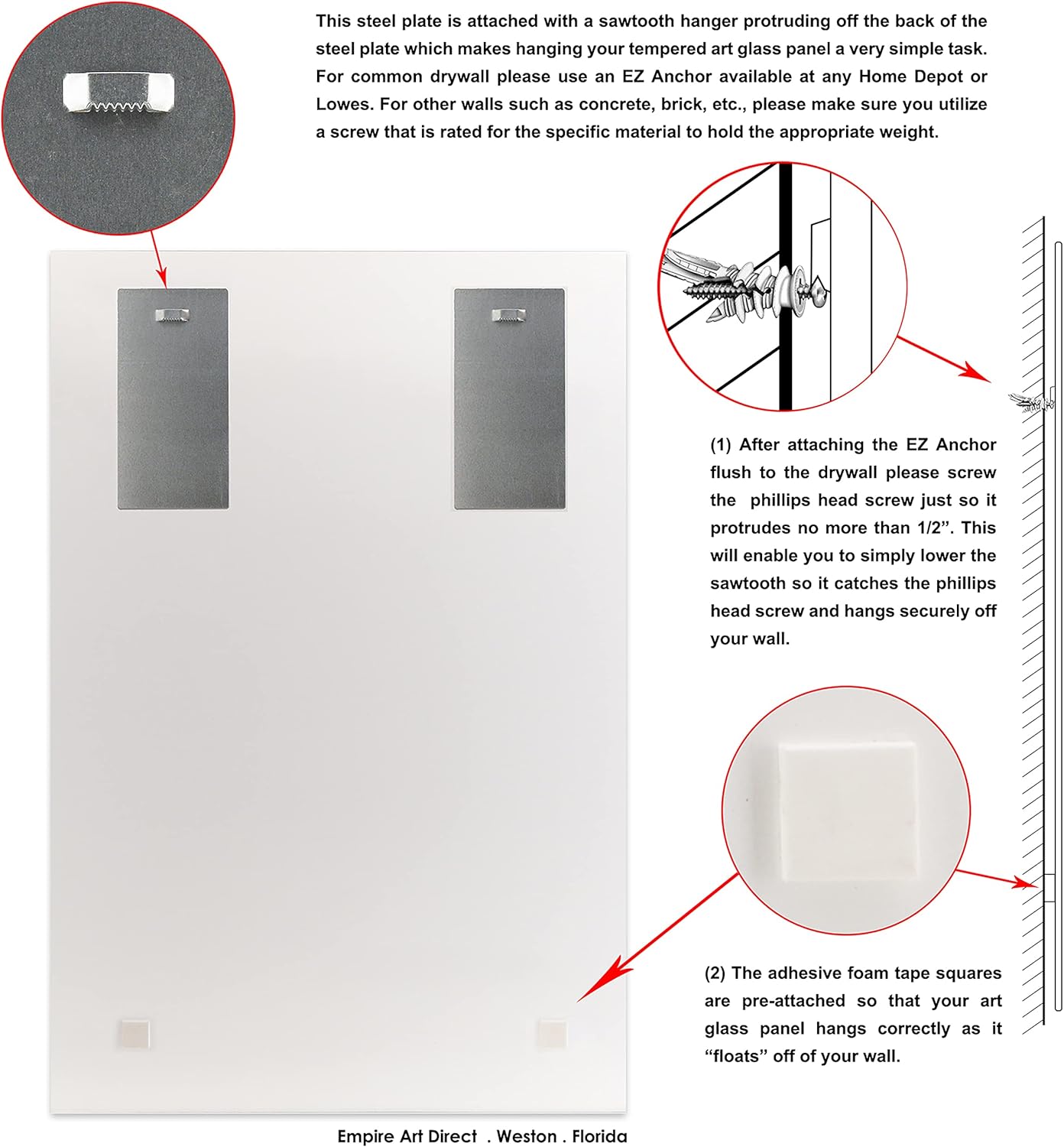 Empire Art Direct FramelessTempered Glass Wall Art, Decorative Art for Wall, X-ray Pink Rose Print, Living Room, Bedroom, Home Office, Ready to Hang, 48" x 32"