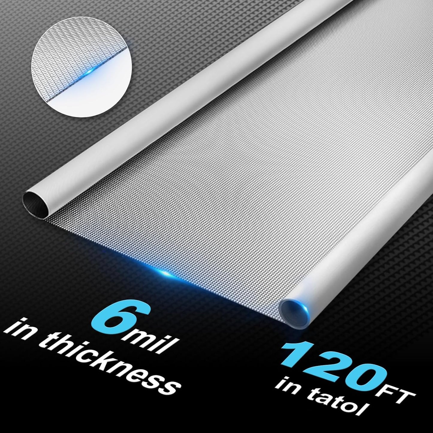 Mylar Film Roll 4FT x 120FT,6 Mil Silver Diamond Film Foil Roll,Heavy-Duty Reflective Film for Grow Room,greenhouses,Grow Tent Systems