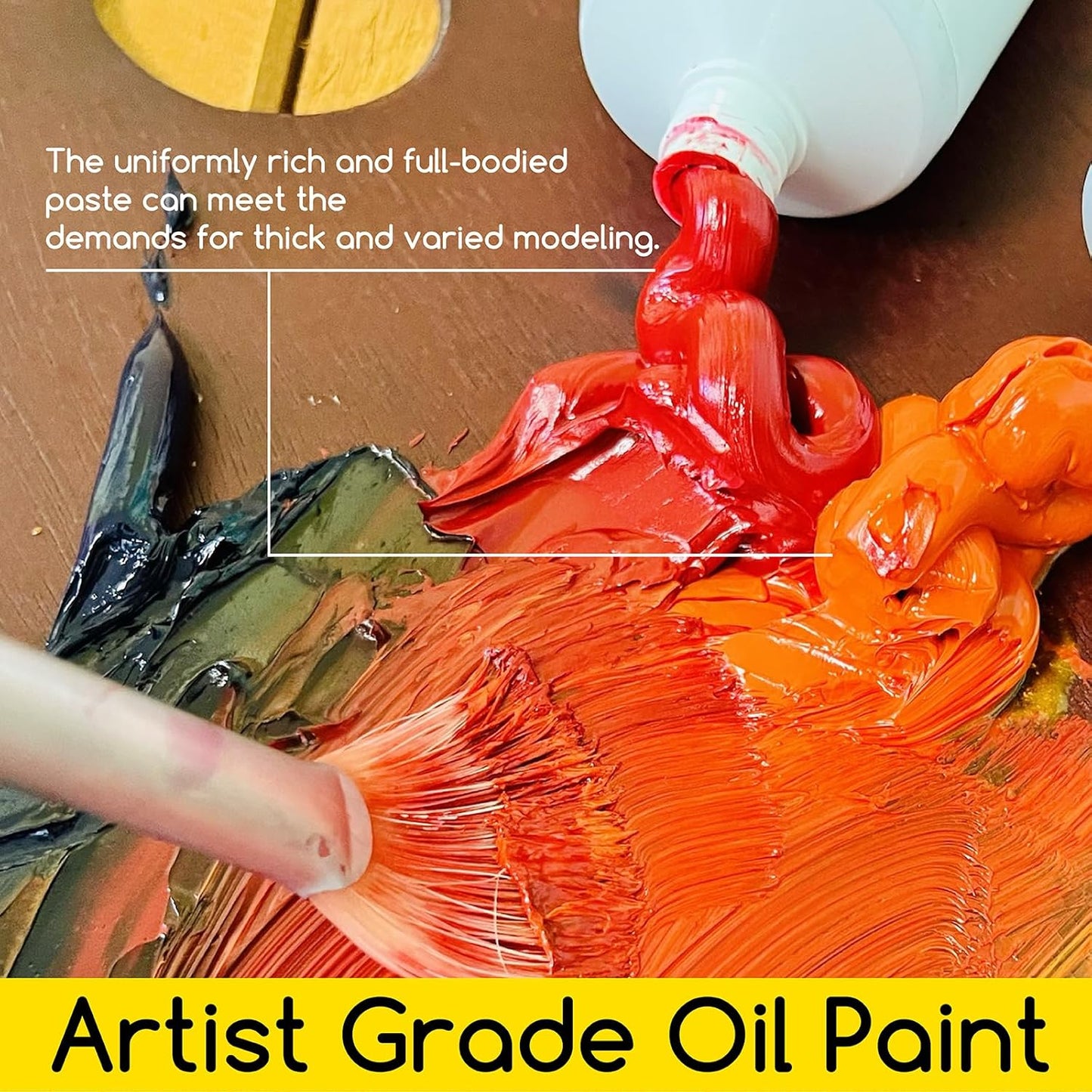 MEEDEN Artist Grade Oil Paint: Bright Red - 170ml/5.7oz Tube - Professional Art Paints for Canvas Painting