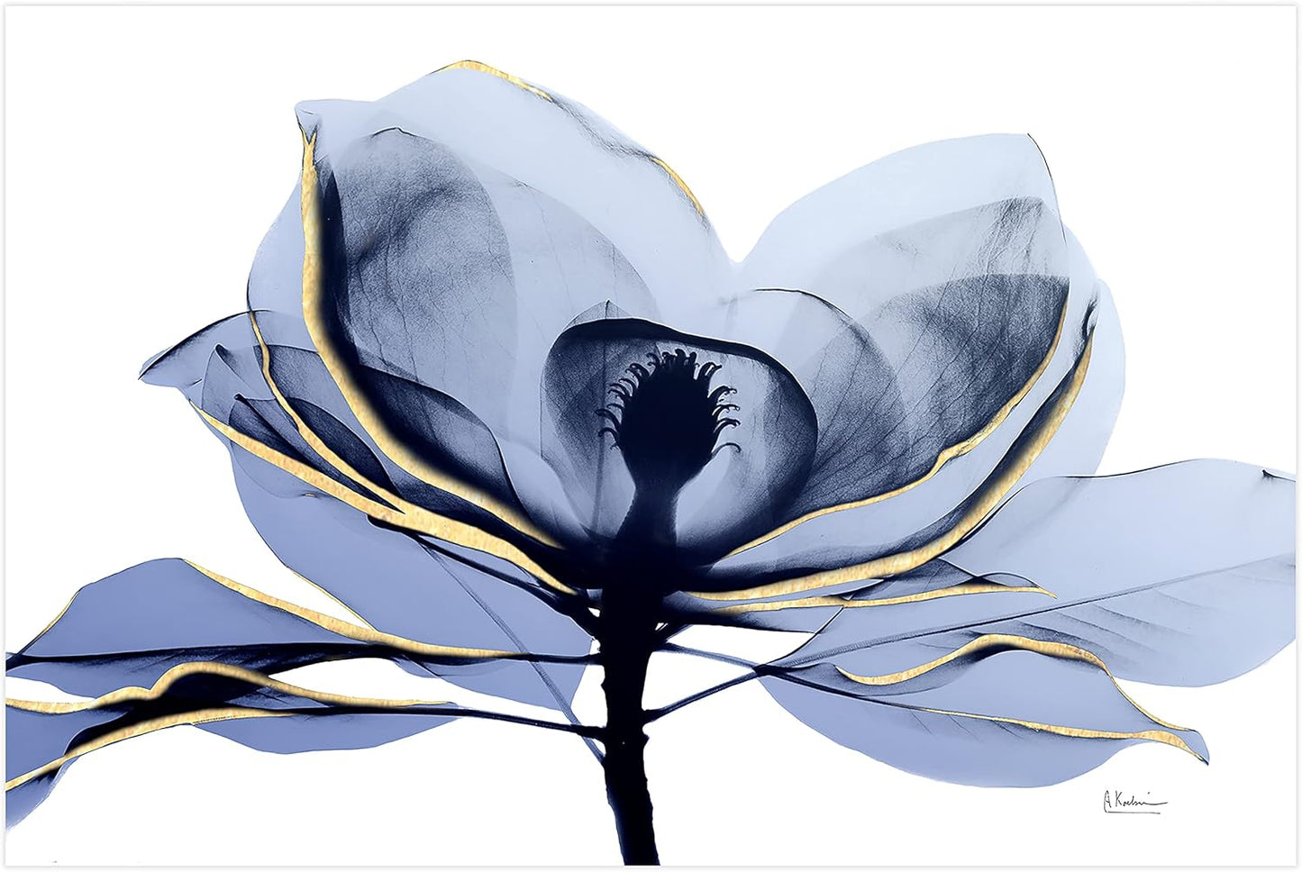 Empire Art Direct Frameless Free Floating Tempered Glass Panel Graphic Wall Art Ready to Hang, 32" x 48", Golden Midnight 2