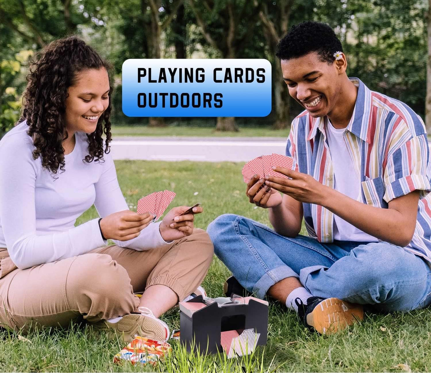 GSE Games & Sports Expert 4-Deck Automatic Card Shuffler, Battery-Operated Shuffler Machines for Playing Cards, Blackjack, Texas Hold'em, Canasta, UNO, Rummy, Bridge