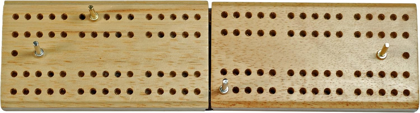 WE Games Walnut 7-Games-in-1 Combination Game Set - Includes Chess, Checkers, Backgammon, Dominoes, Cribbage, Poker, Dice and Cards