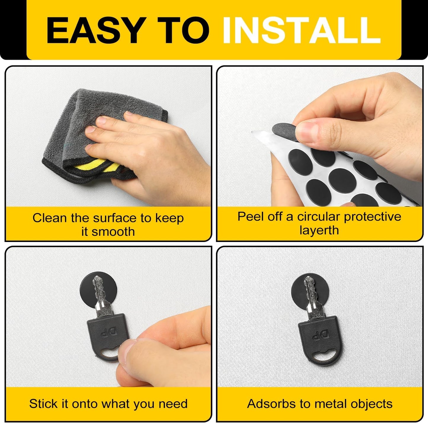 DIYMAG Magnets with Adhesive Backing, 300Pcs 0.8 x 0.04inch Round Small Magnetic Dots Stickers for Classroom Crafts Strong Magnetic Tape Sheets Easy Peel and Stick for Whiteboard Fridge