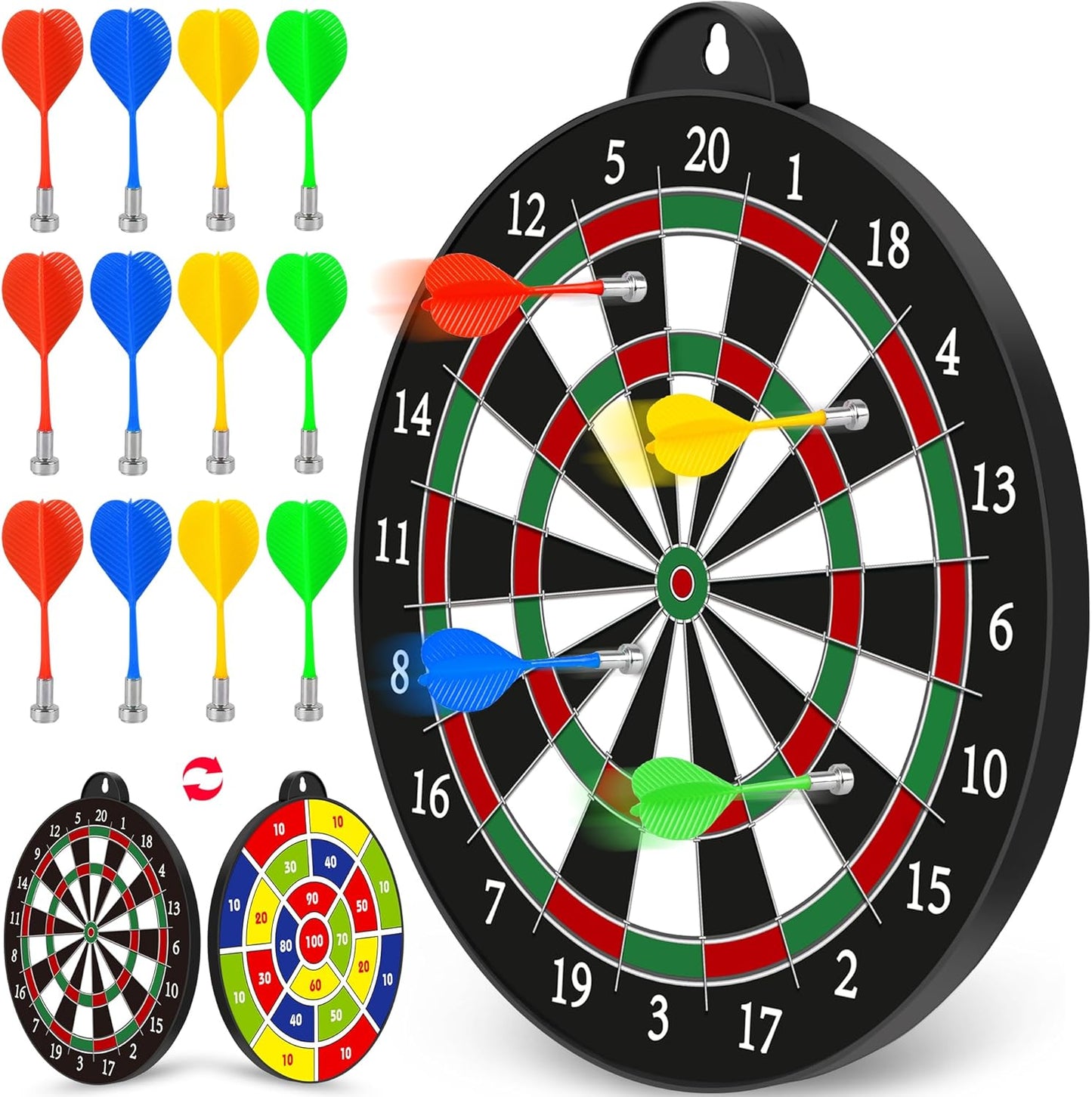 Magnetic Dart Board - 12pcs Magnetic Darts - Excellent Indoor Game and Party Games - Gifts for 5 6 7 8 9 10 11 12 Year Old Boy Kids