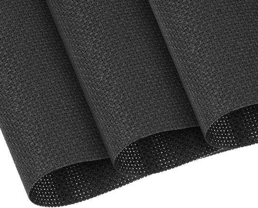 Cross Stitch Fabric 16 Count Aida Cloth 59 x 39 Inch Large Size Classic Reserve Cross Stitch Supplies Embroidery Fabric Cloth Cross Stitching for Home DIY Craft Embroidery Decoration Handmade, Black