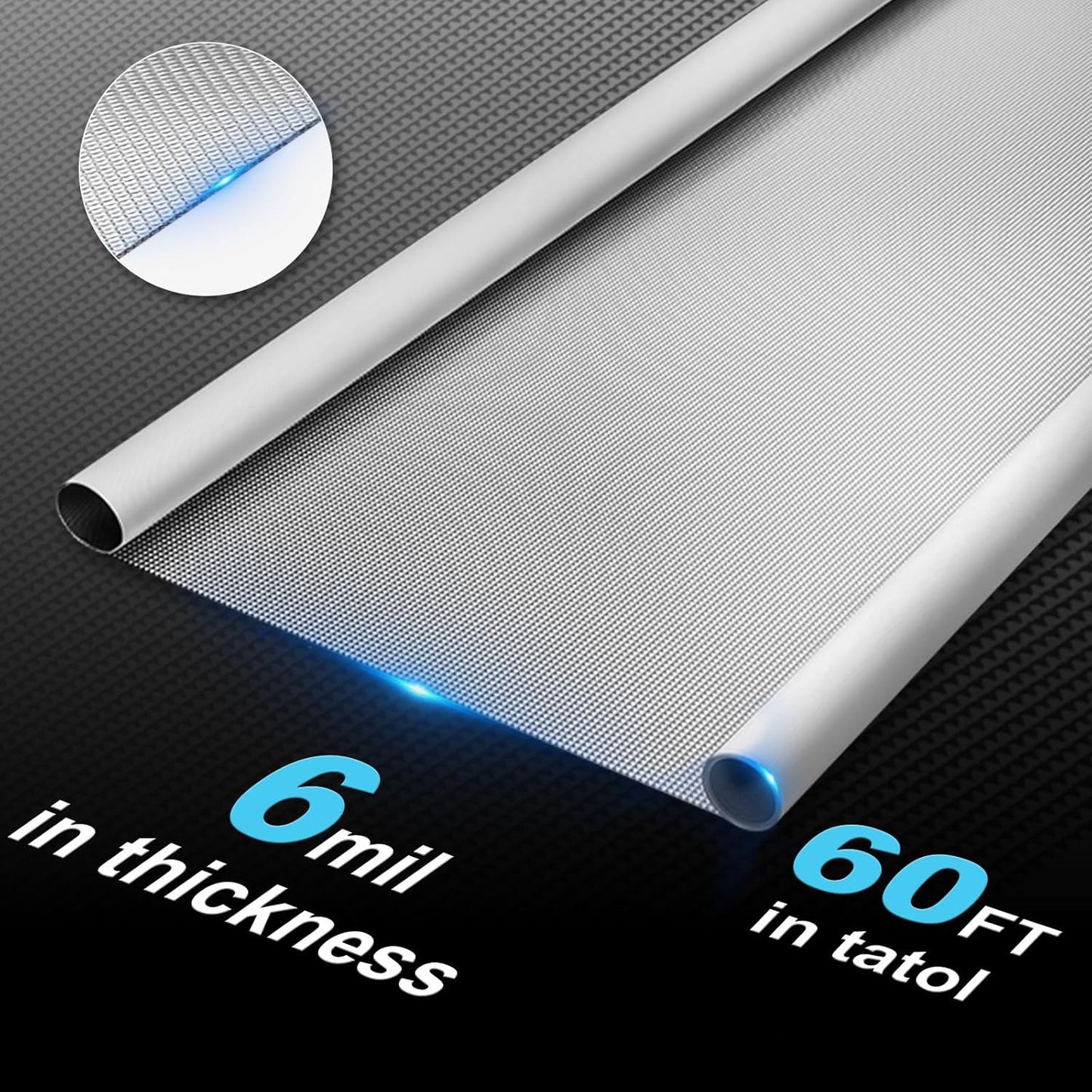 Mylar Film Roll 4FT x 60FT,6 Mil Silver Diamond Film Foil Roll,Heavy-Duty Reflective Film for Grow Room,greenhouses,Grow Tent Systems