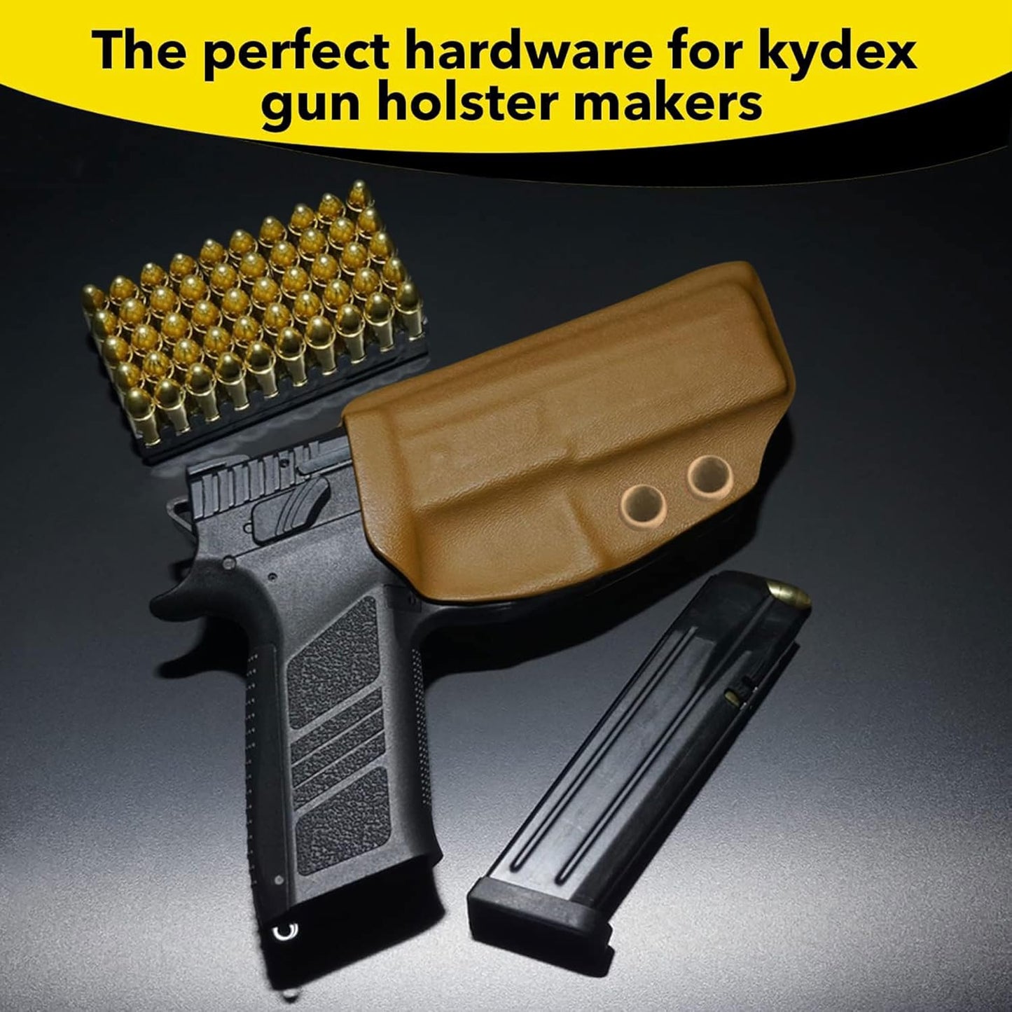 Kydex Rivets Eyelets, 8-8 1/4" Multicolored Grommet Eyelets for Tactical Holster Making, Knife Sheath Crafting, Fasteners for Custom DIY Kydex Projects (Set of 50)