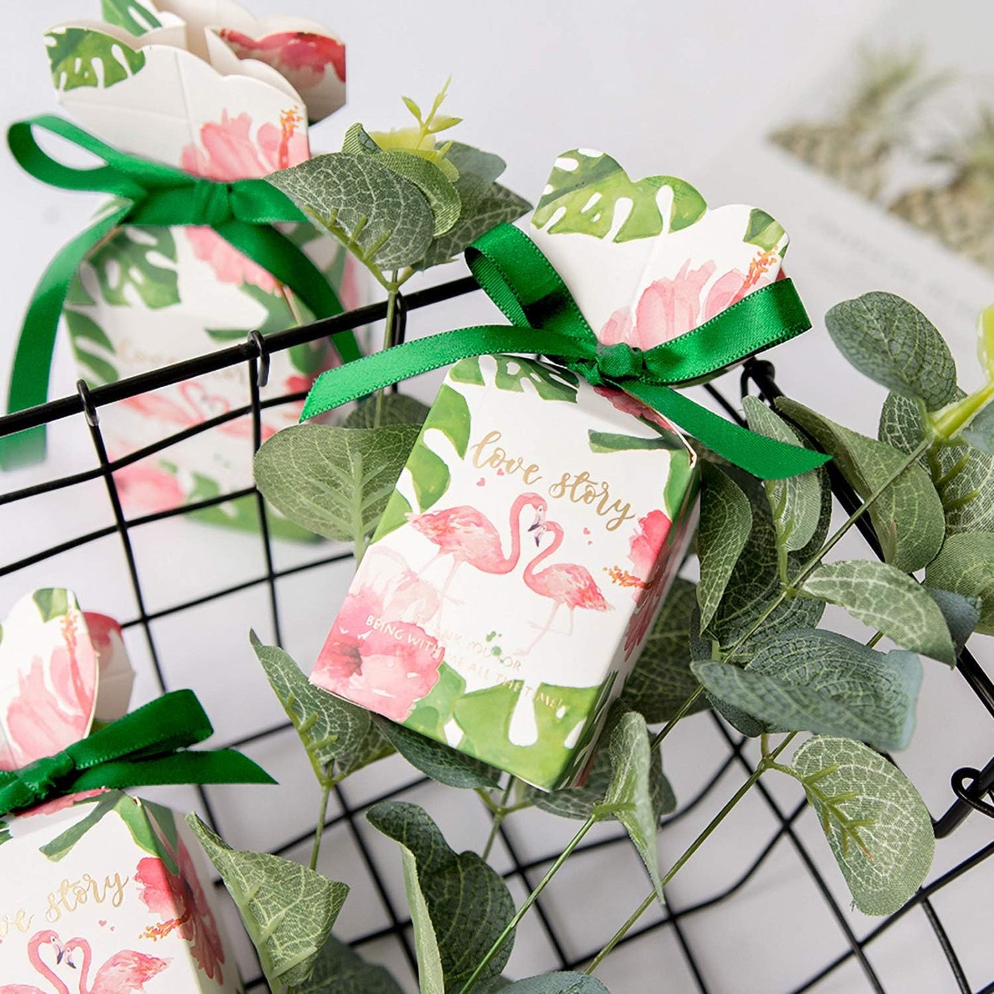 Humphrey's Craft 1/2 Inch Fern Green Double Faced Satin Ribbon - 50 Yards Variety of Color for Crafts Gift Wrapping Bows Bouquet Decoration Sewing Christmas Tree Wedding Invitation Card.