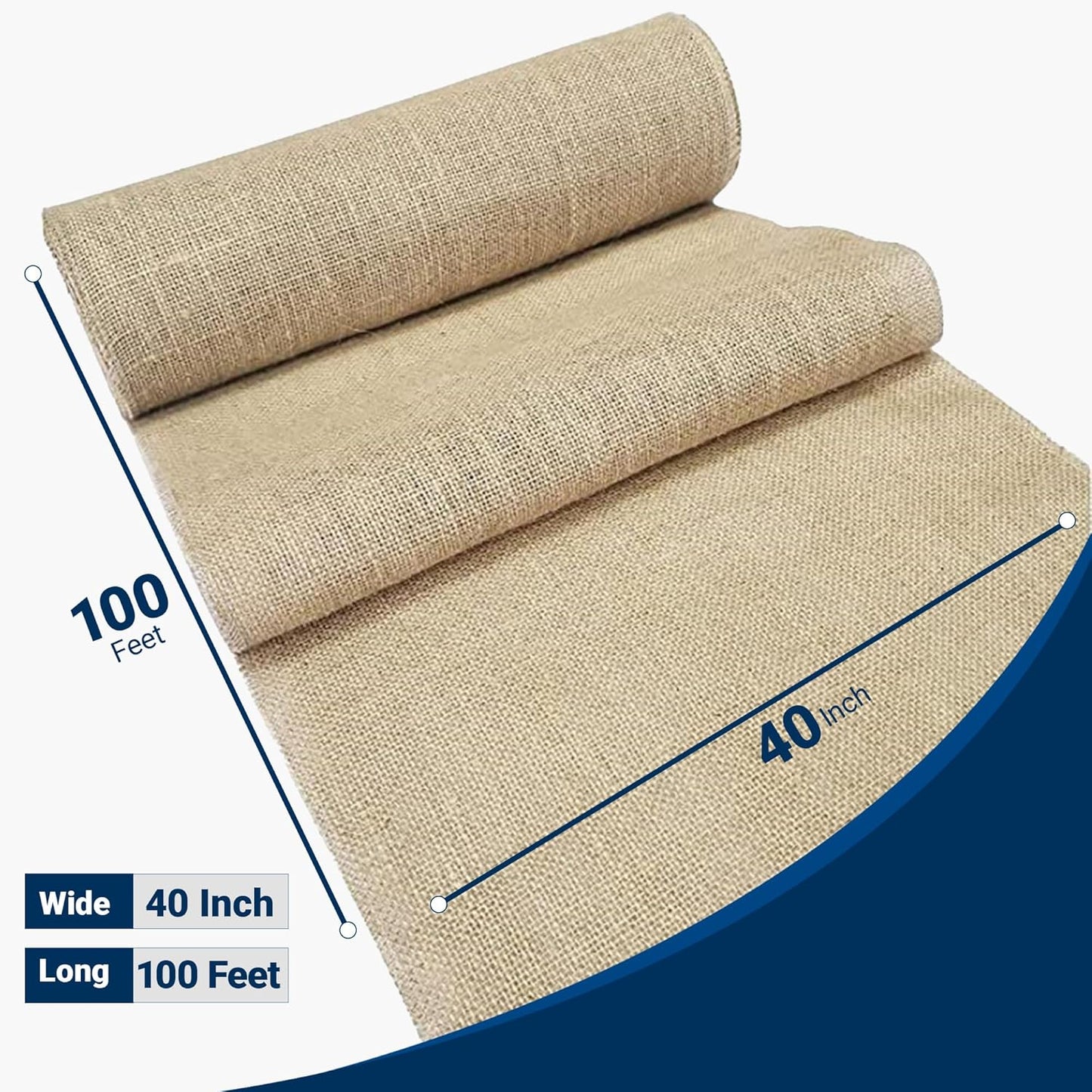 Natural Burlap All Season 40 Inches x 100 Feet