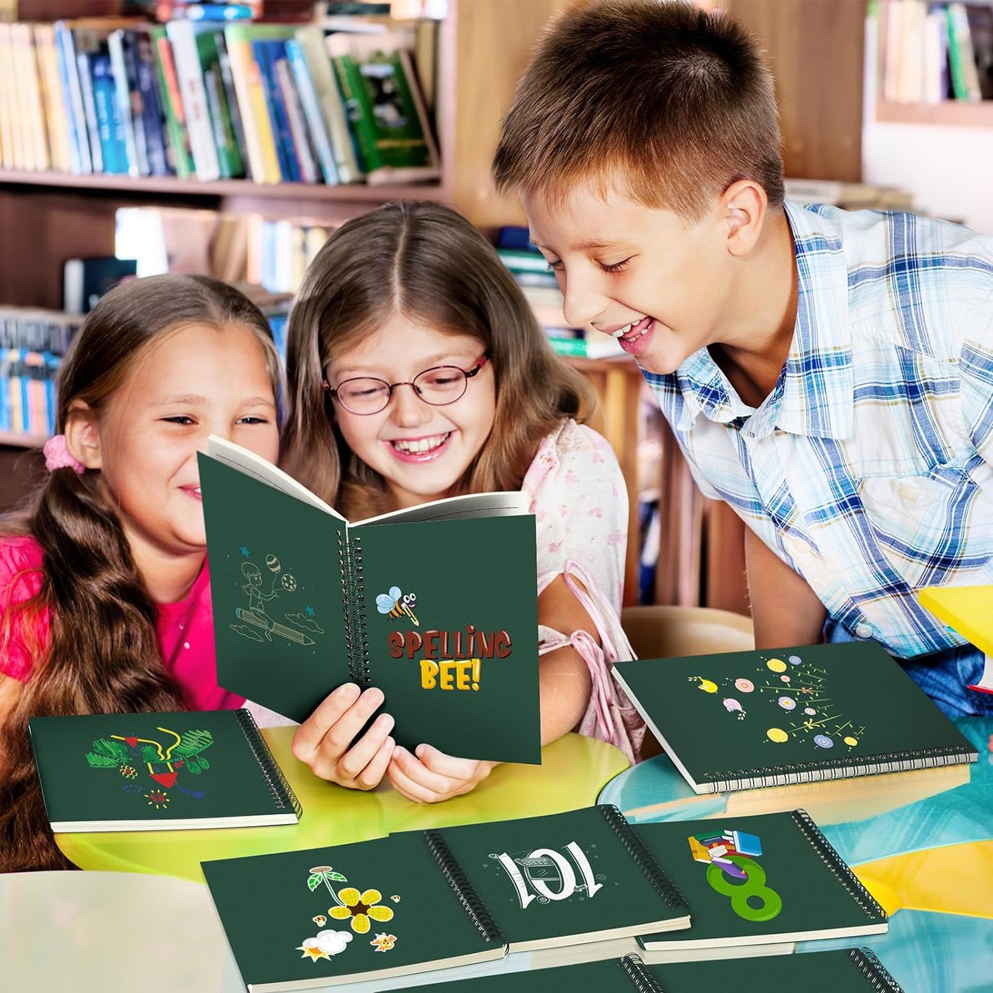 Yahenda 54 Pcs Spiral Notebook Bulk A5 Journal Lined 8.3'' x 5.5'' Writing Composition Paper Small Notepad Subject Notebook for Students Office Business Back to School Supplies (Deep Green)