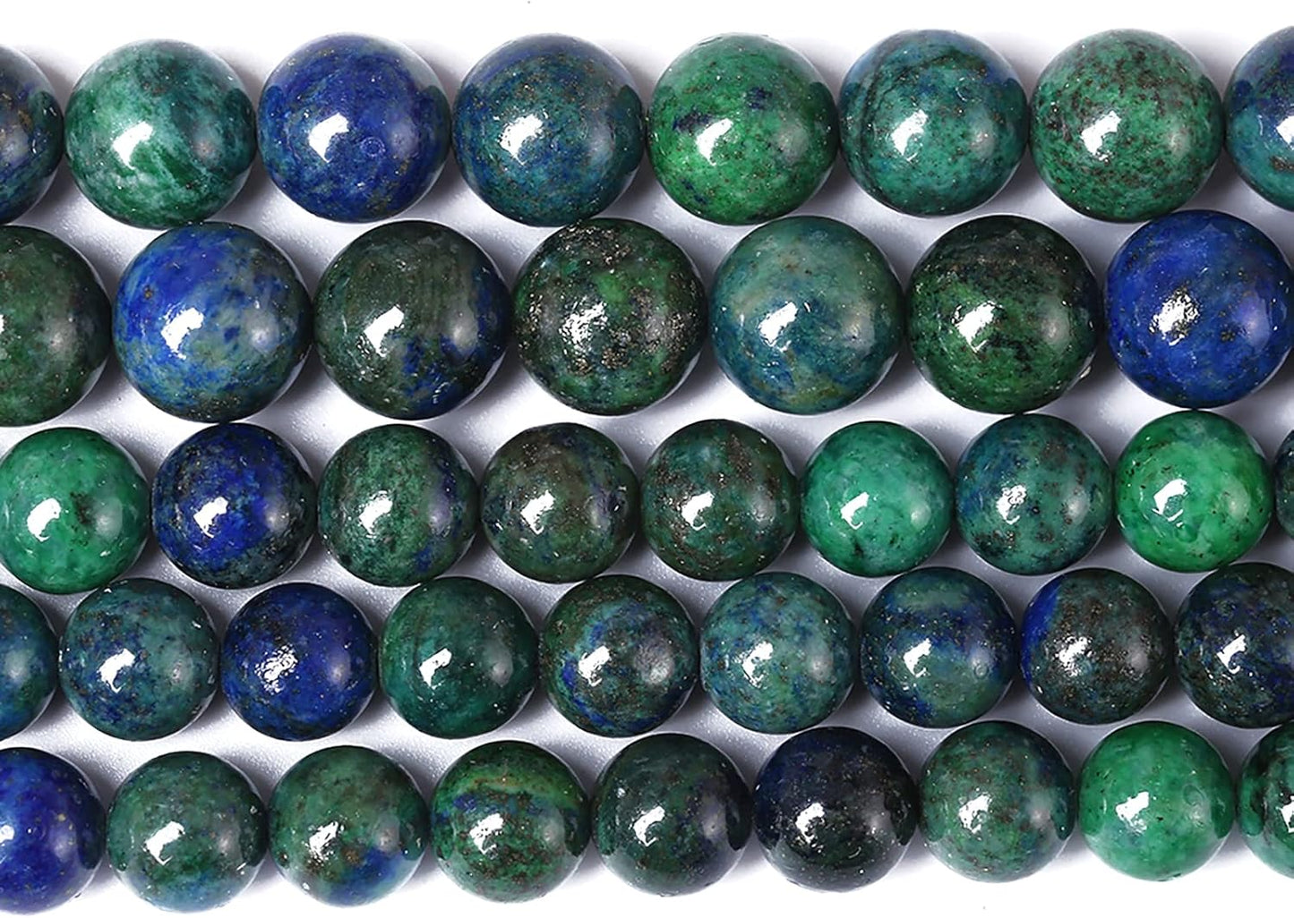 6mm 60pcs Natural Gemstone Beads Lapis Lazuli Chrysocolla Phoenix Stone Round Loose Beads for Jewelry Making DIY Bracelet Necklace