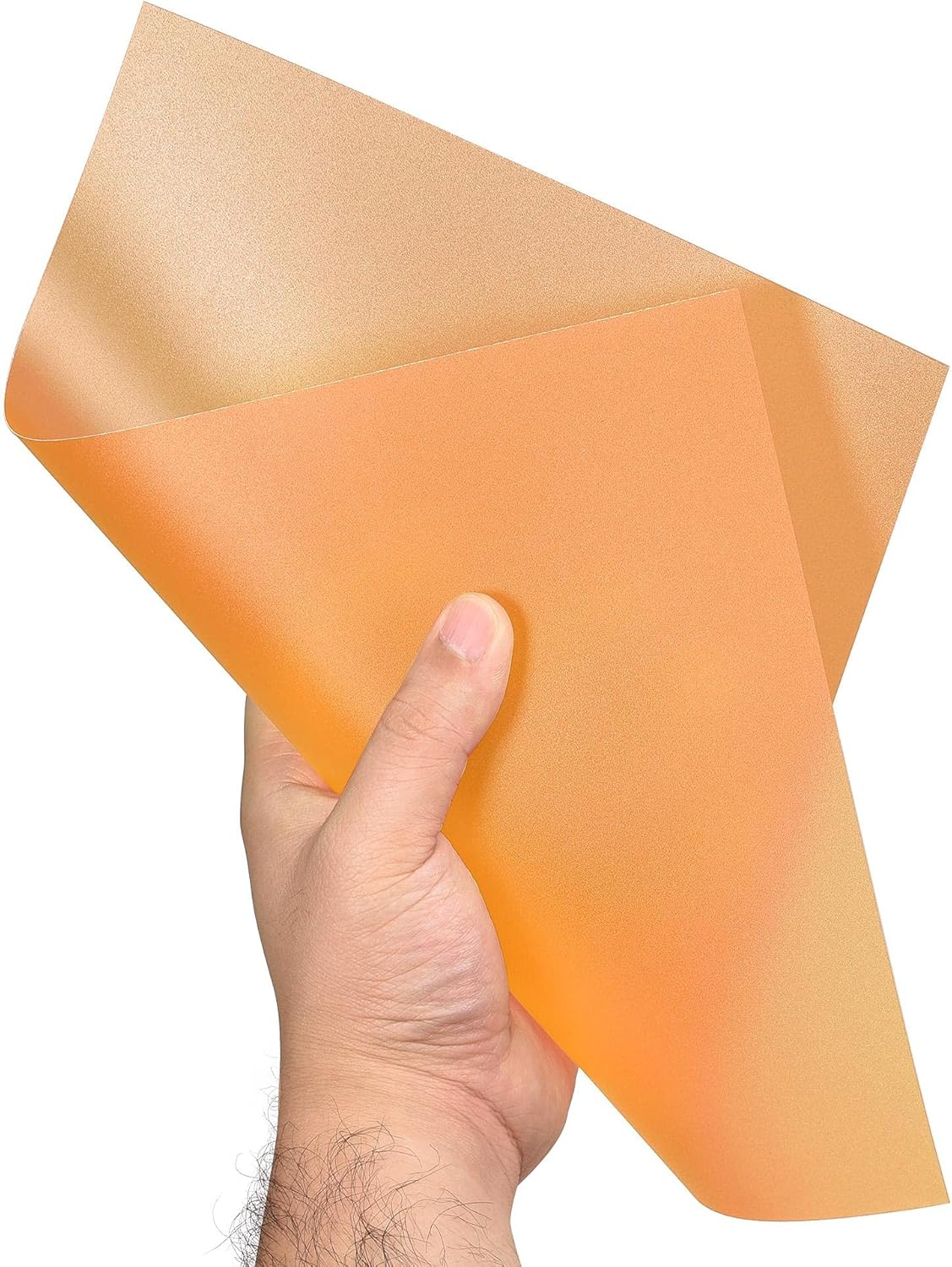 uxcell 4Pcs A4 Gel Light Lighting Filter Overlay Transparent Color Correction Plastic Vinyl PVC Sheets Photography Television Matte Orange,0.5mm