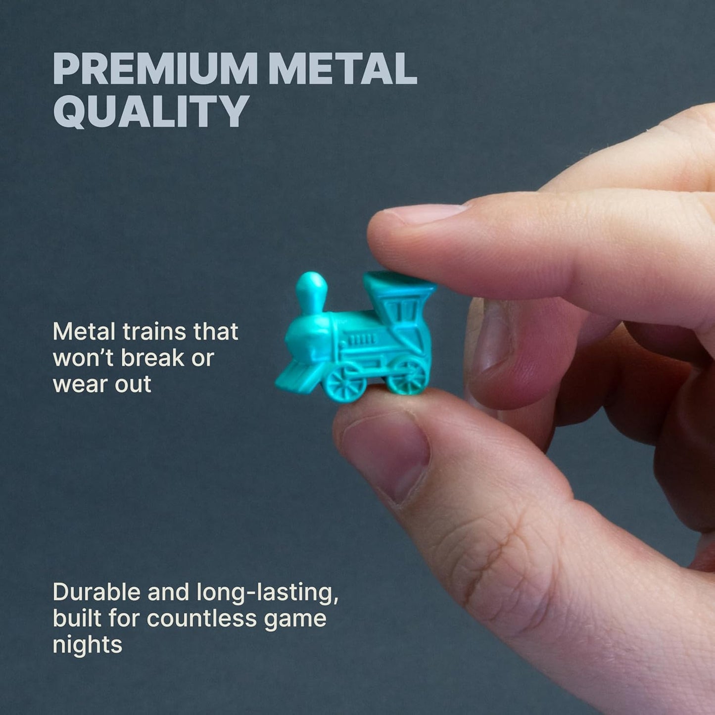 Queensell Set of 10 Metal Mexican Train Trains – Mexican Train Accessories for Classic Domino Game – Mexican Train Game Pieces for Mexican Train Dominoes