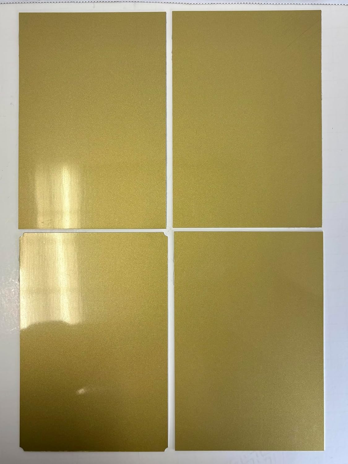 Blank Metal Plates for Laser Engraving - 4 Pack | Aluminum Sheets 0.020" Thick | CO2, Diode, Fiber Laser Compatible | Multiple Sizes & Colors (Gold (engraves black), 2x6.25 inch)
