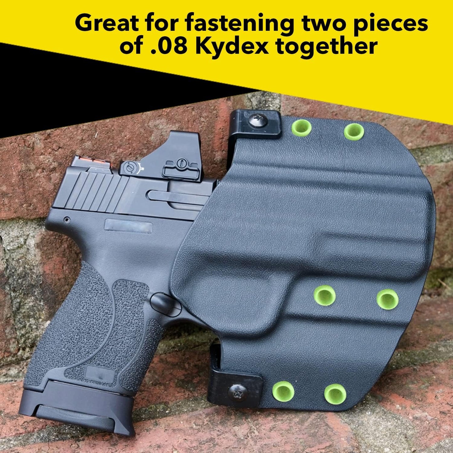 Kydex Rivets Eyelets, 8-8 1/4" Multicolored Grommet Eyelets for Tactical Holster Making, Knife Sheath Crafting, Fasteners for Custom DIY Kydex Projects (Set of 50)