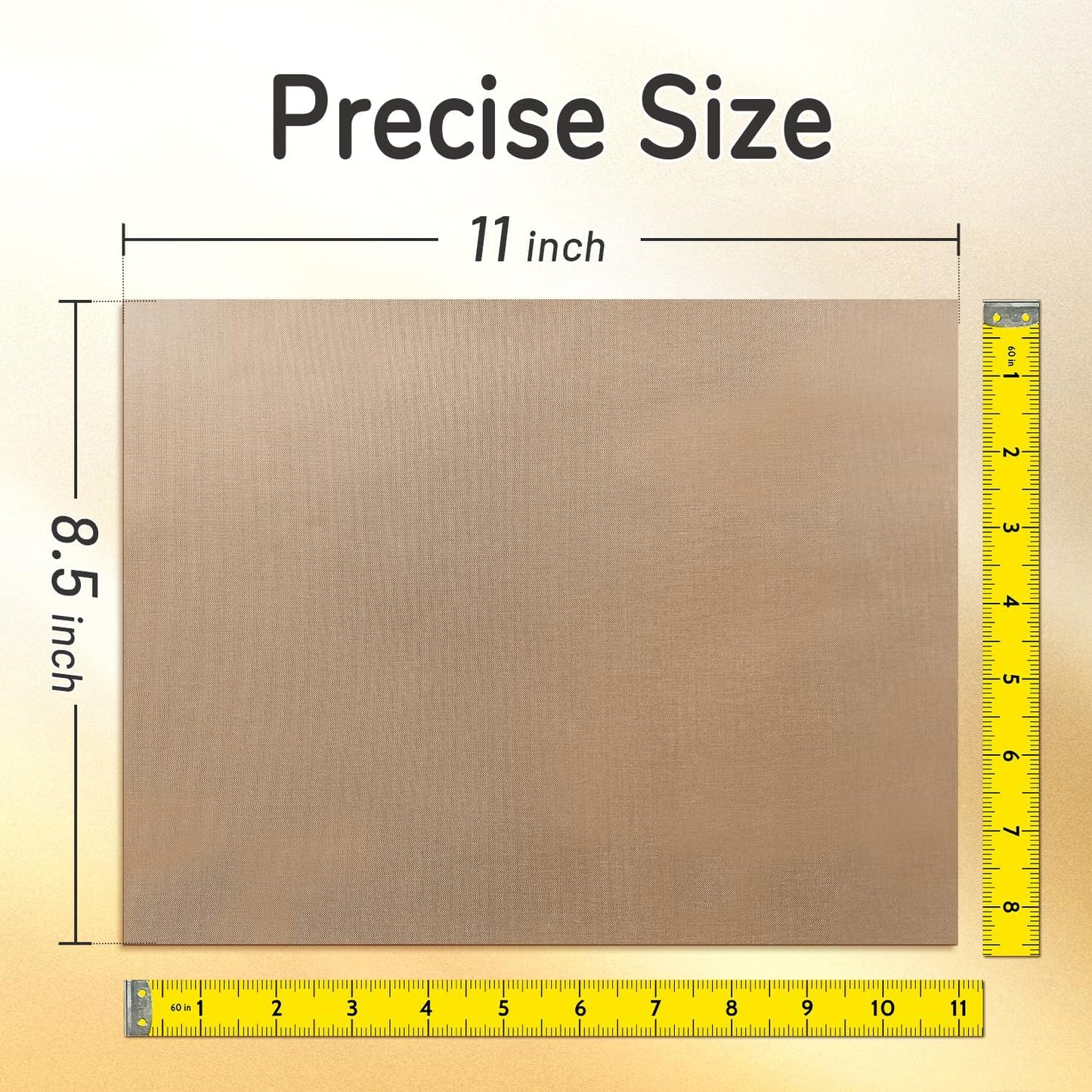 TransOurDream 3 Pack PTFE Teflon Sheets Size S 8.5 x 11" for Mini Heat Press Heat Resistant Craft Mat Sublimation Paper and Heat Transfer Paper Reusable