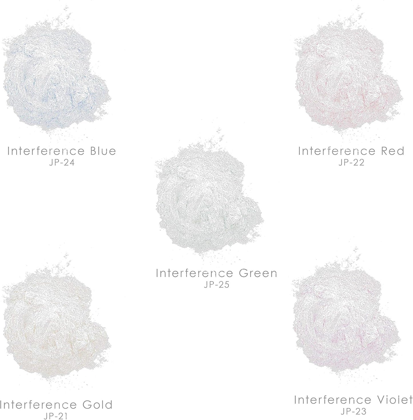 U.S. Art Supply Jewelescent Mica Pearl Pigment Powder Kit, 5 Interference Colors, 3.5 oz (100g) Pouches - Cosmetic Grade, Epoxy Resin Color Pigment, Mica Powder for Resin, Soap, Slime, Candle Dye, Art