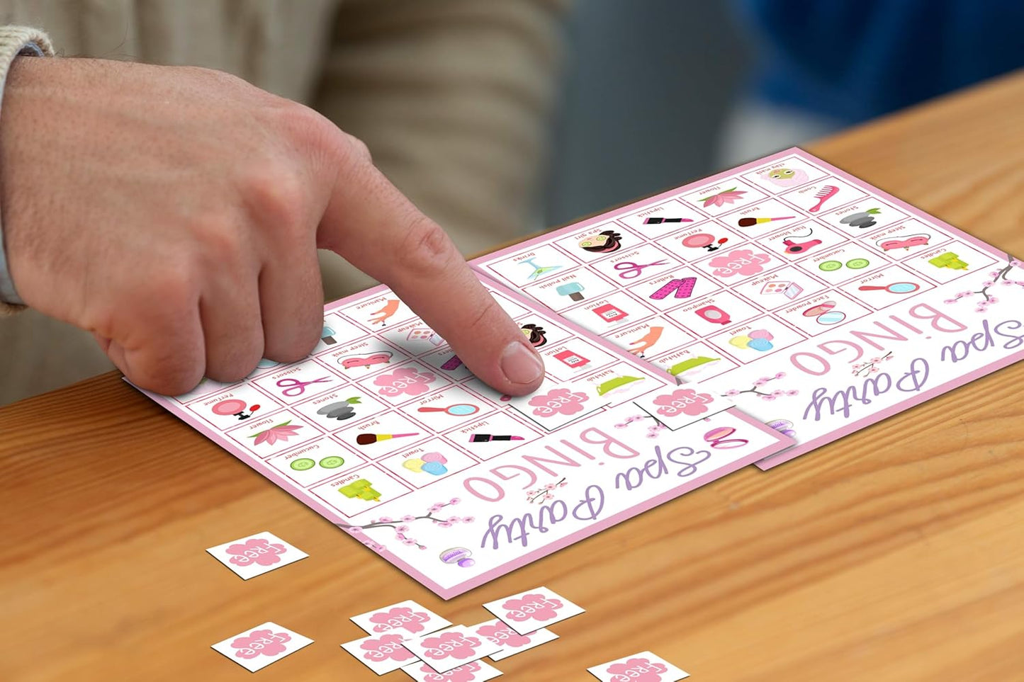 Spa Bingo Game, Sleep Over Party Games Bingo Cards for Adults, Slumber Party Games, Birthday Bingo, Spa Party Favors Supplies Decorations, 24 Players Bingo Game (B05)